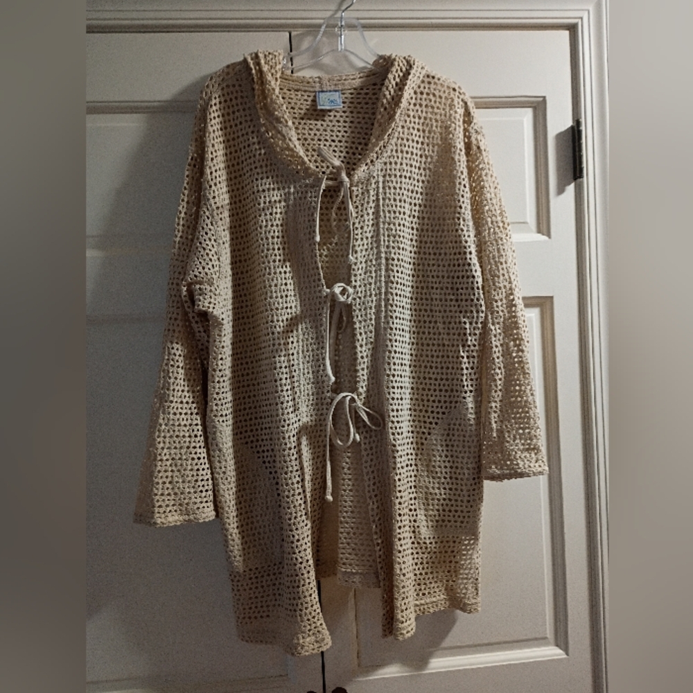 Baja Blue Crochet Cover-Up.One Size.New No Tag.